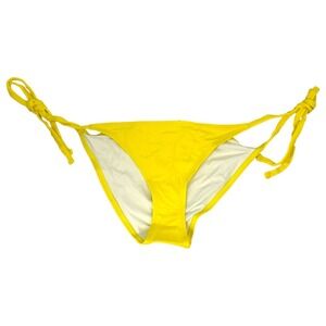 Frederick's of Hollywood Yellow Tie Side String Bikini‎ Bottom XL NWT
